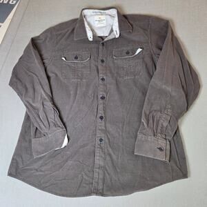 Tommy Bahama Jeans Mens Button Down Long Sleeve Ribbed Corduroy Shirt LG